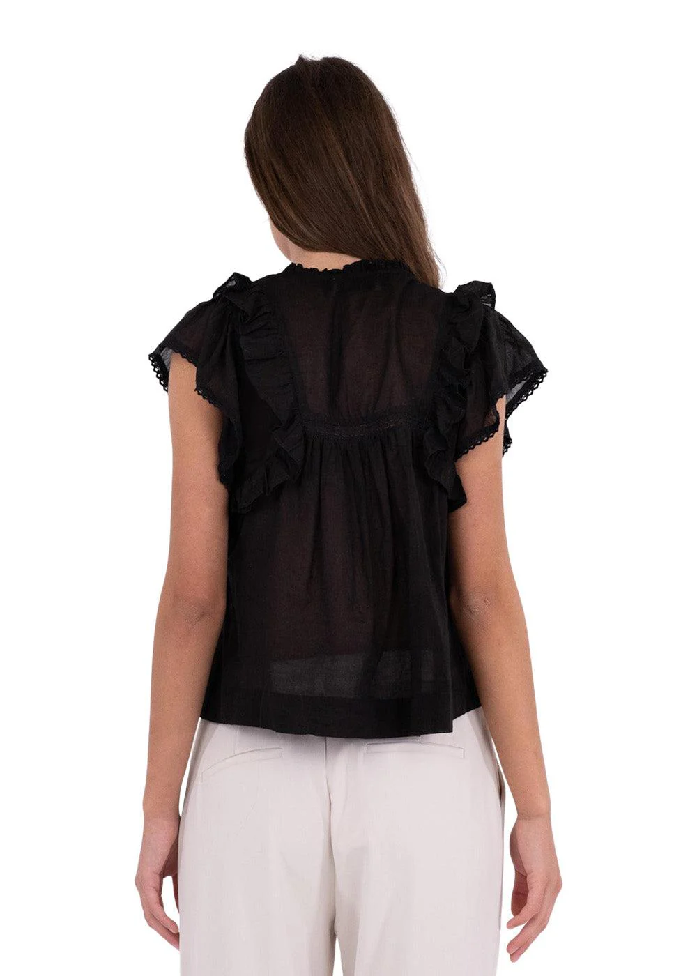 Jayla S Voile Top - Black - Image 4