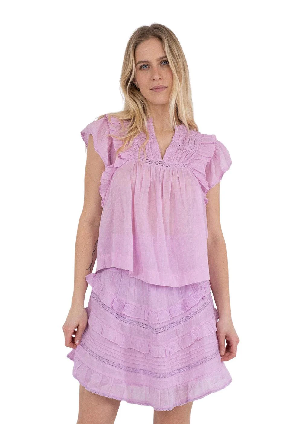 Jayla S Voile Top - Rose - Image 3