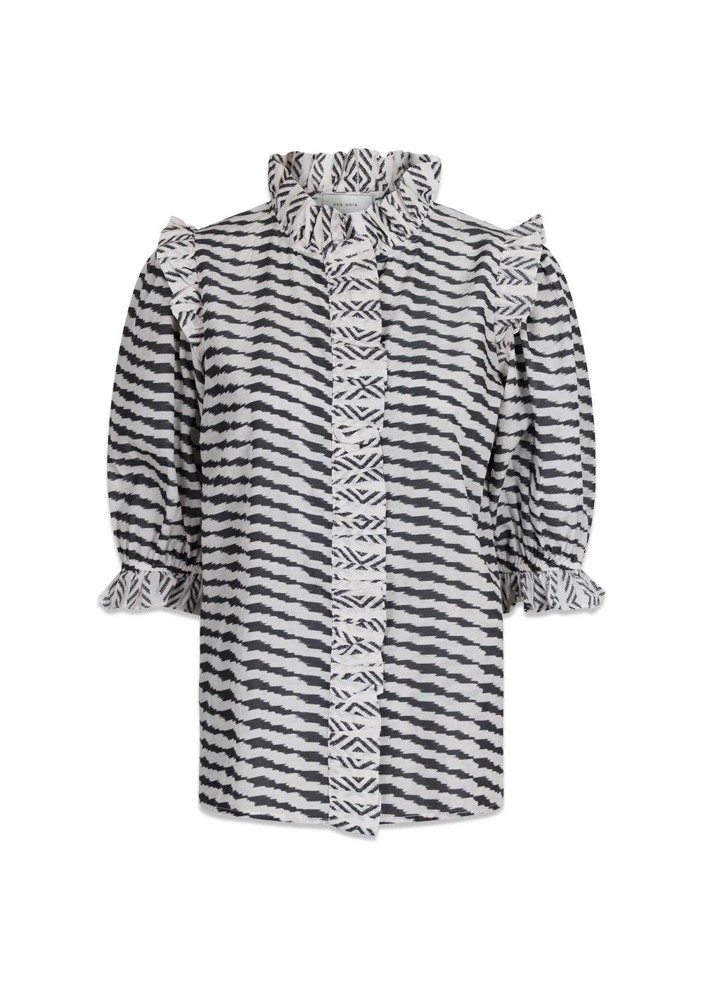 Chacha Graphic Blouse - Antracit