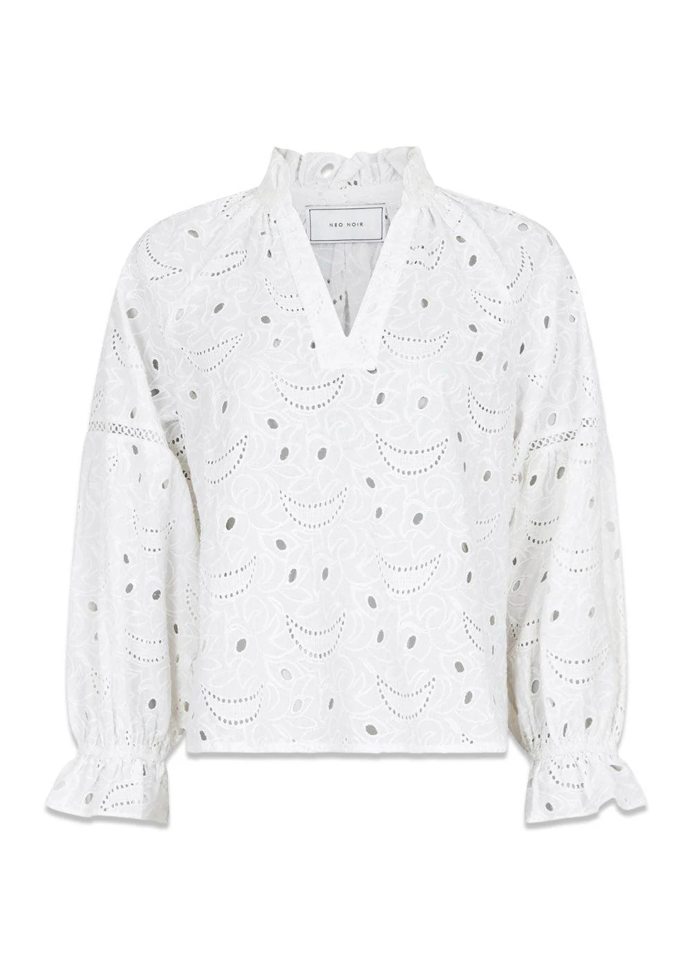 Micah Emb Blouse - White