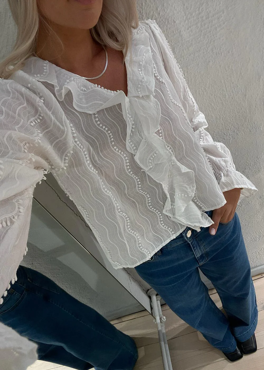 Nanci Wave Blouse - Off White - Image 2