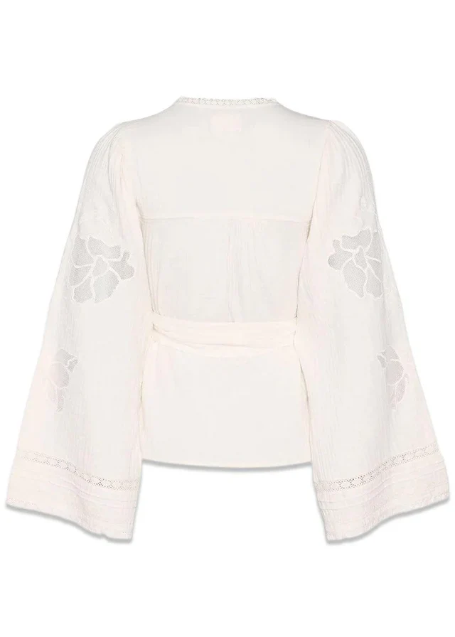 Winfrey Organic Cotton Wrap Top - Multi - Image 2