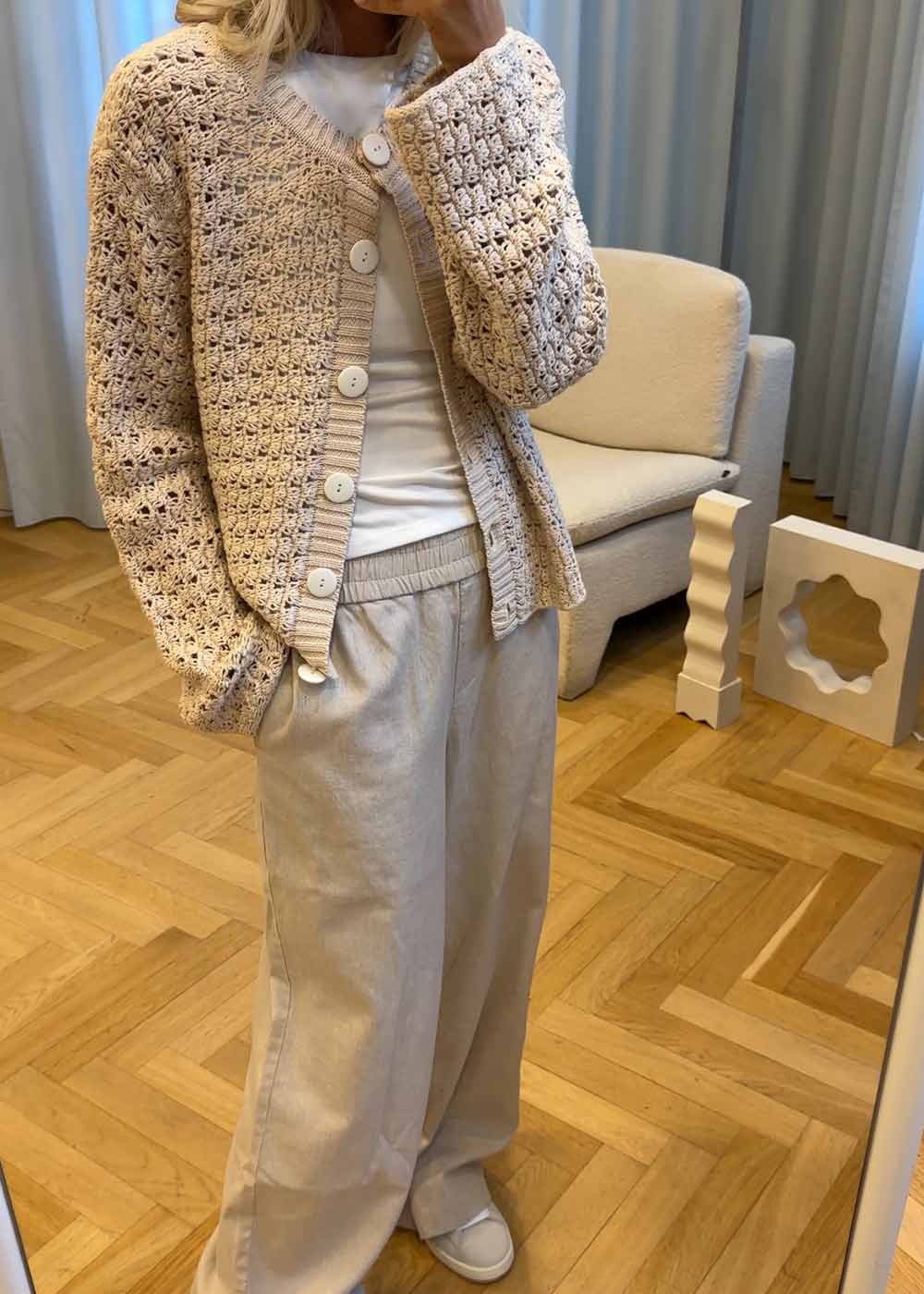 HobbsMD solid cardigan - Summer Sand - Image 3