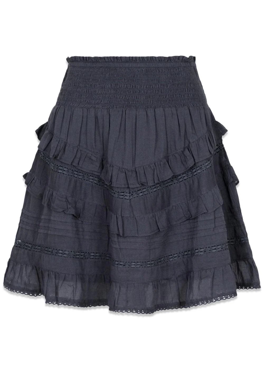 Donna S Voile Skirt - Dark Grey
