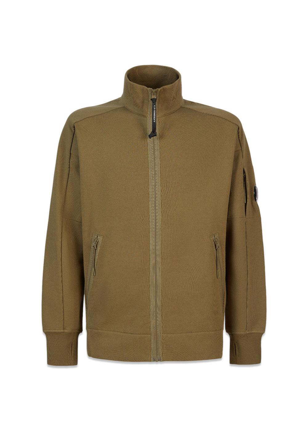 Sweatshirts Open Sweat Diagonal Raised Fleece - Ivy Green