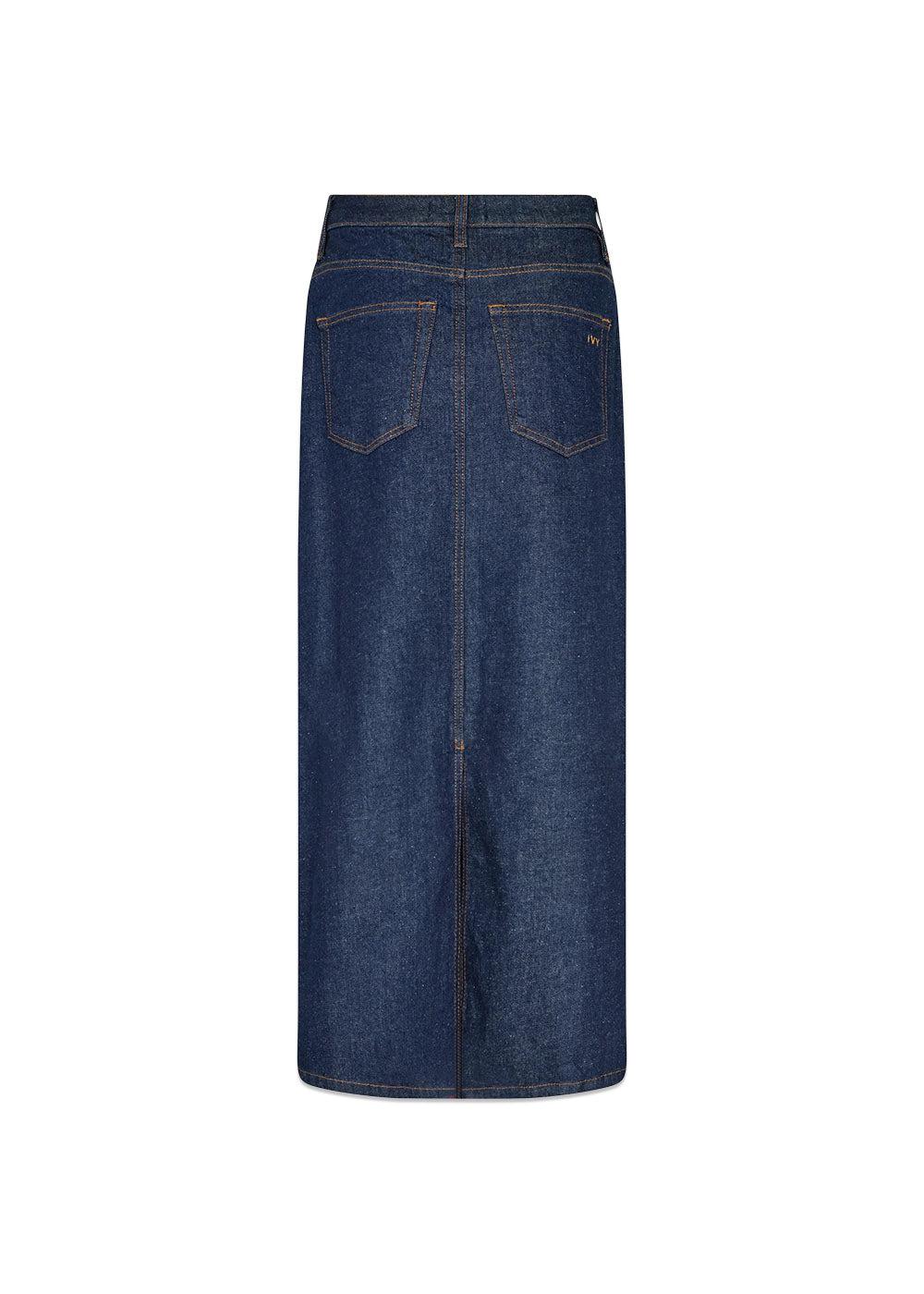 IVY-Zoe Maxi Skirt Wash Dark Daytona - Denim Blue - Image 2