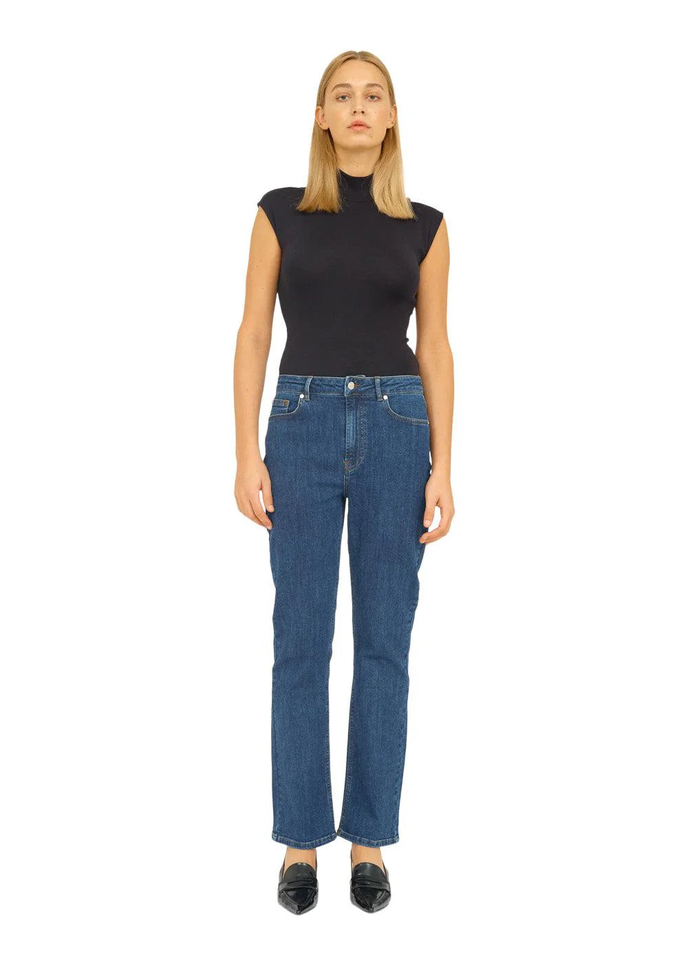 IVY-Lulu Jeans Wash Middark Nottingham - Denim Blue - Image 2