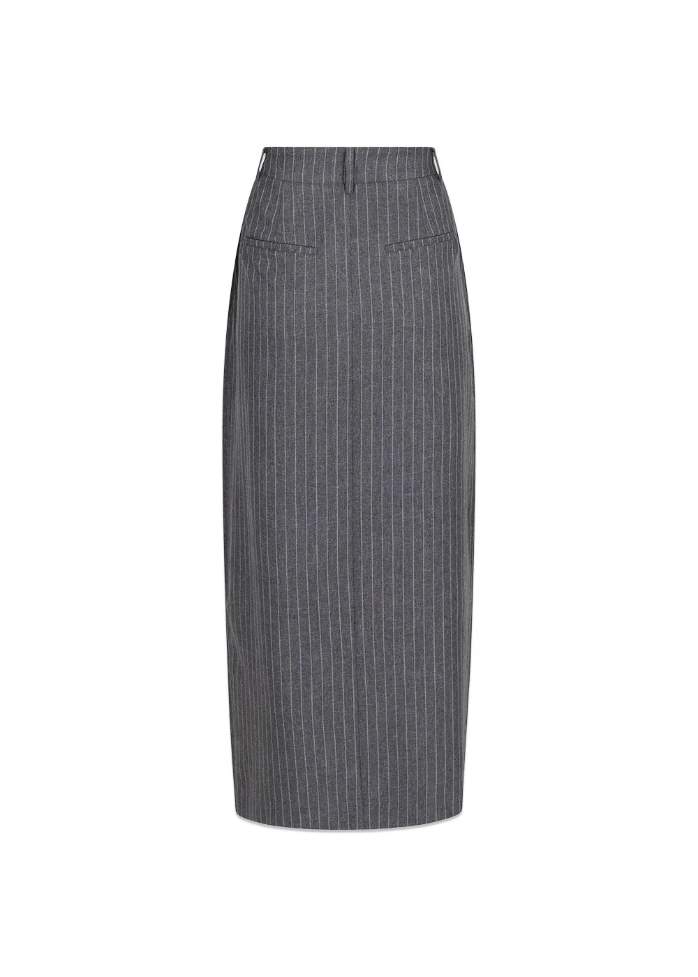 Leland Pinstripe Skirt - Grey Melange - Image 3