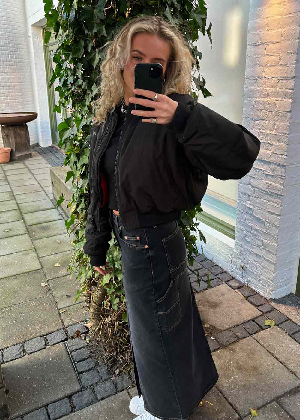 Pander Denim Skirt - Black - Image 3
