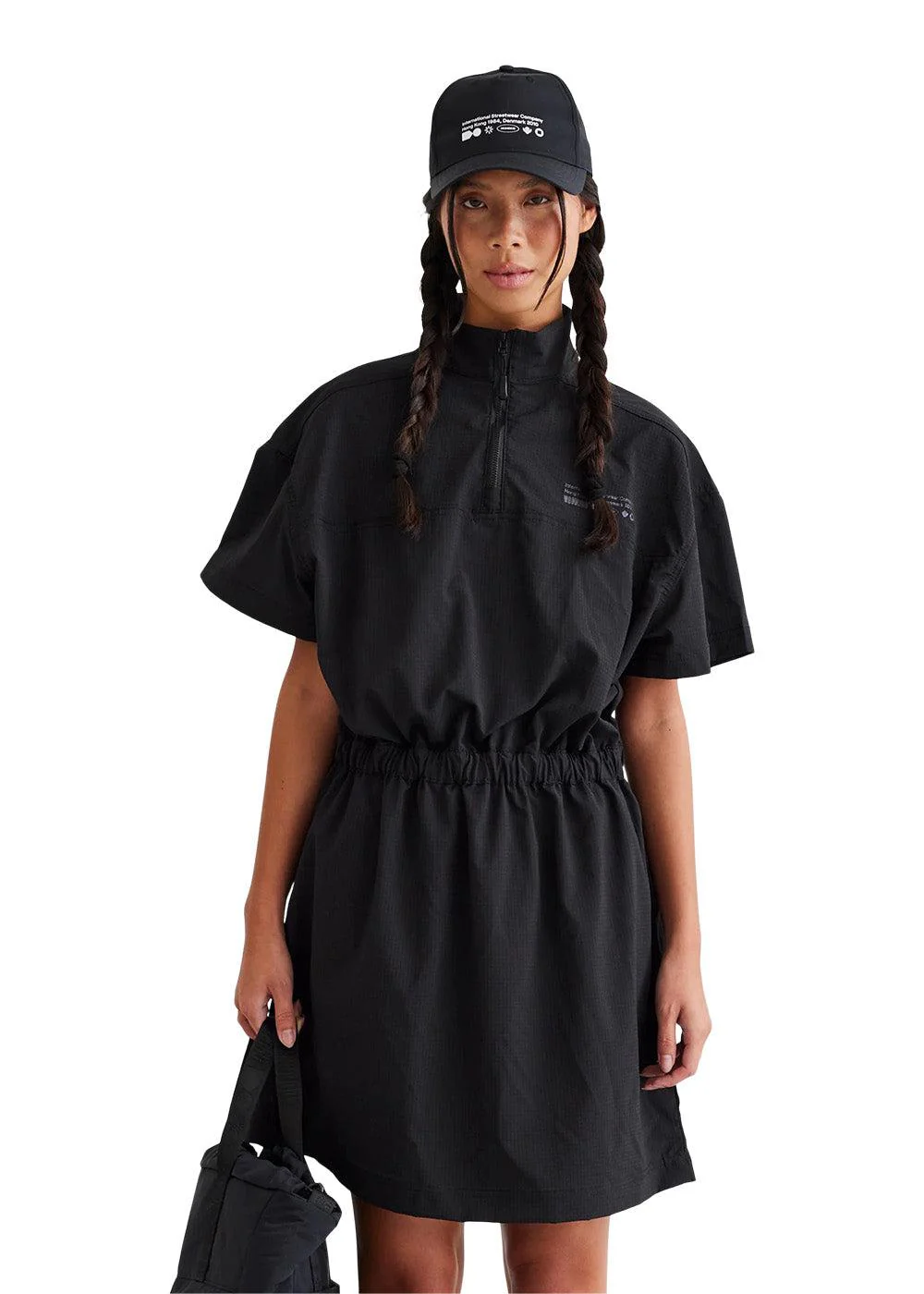 Fiona Rib-Tech Dress - Black - Image 2