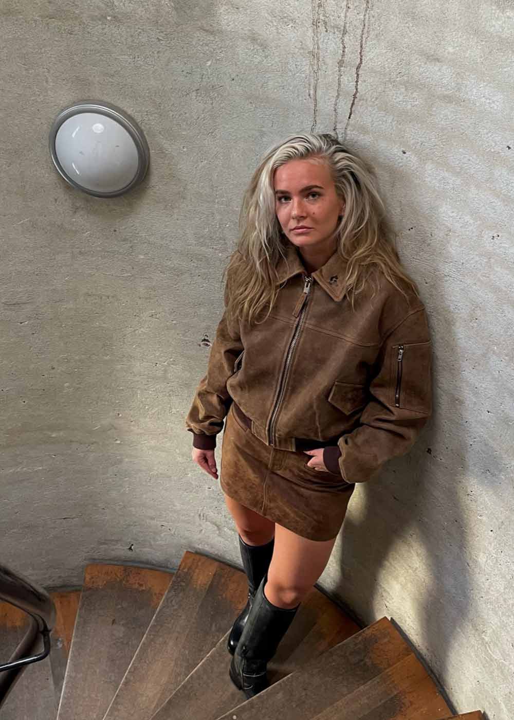 Rocky Leather Skirt - Used Brown - Image 2