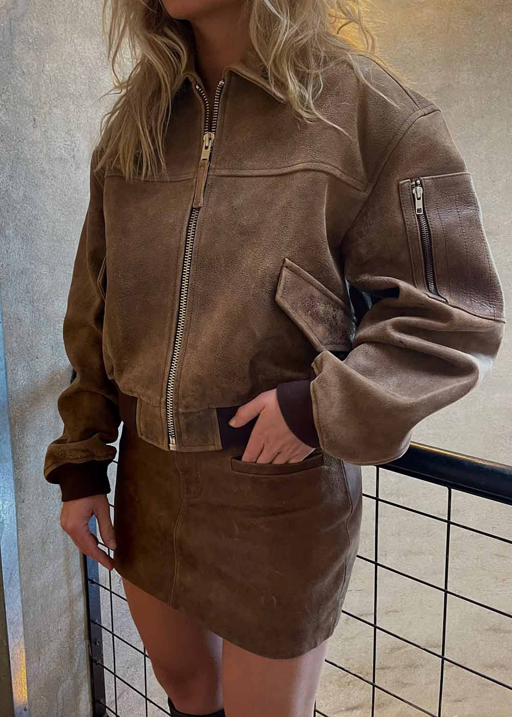 Rocky Leather Skirt - Used Brown - Image 3
