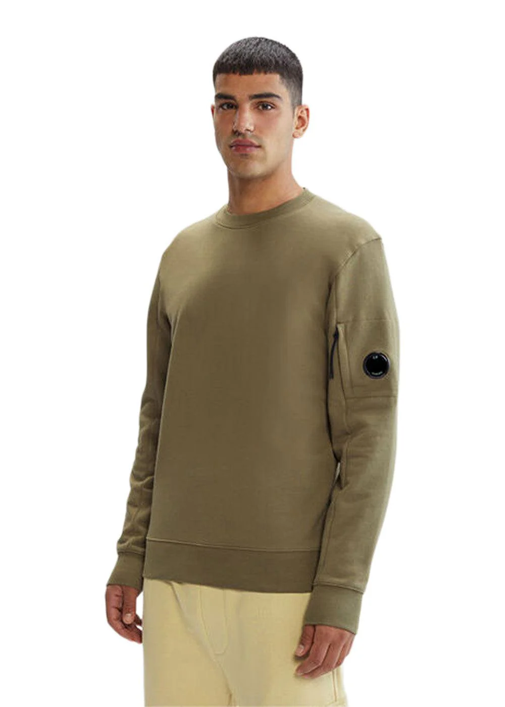 Sweatshirts - Crew Neck Diagonal Raised Fleece - Butternut - Image 2