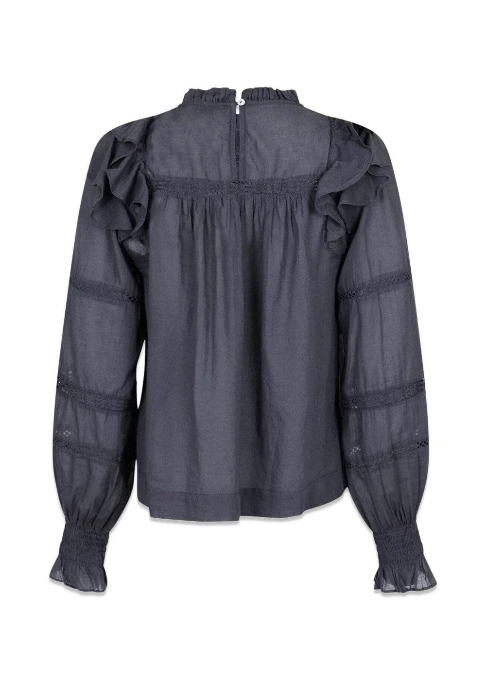 Sarna S Voile Blouse - Dark Grey - Image 2