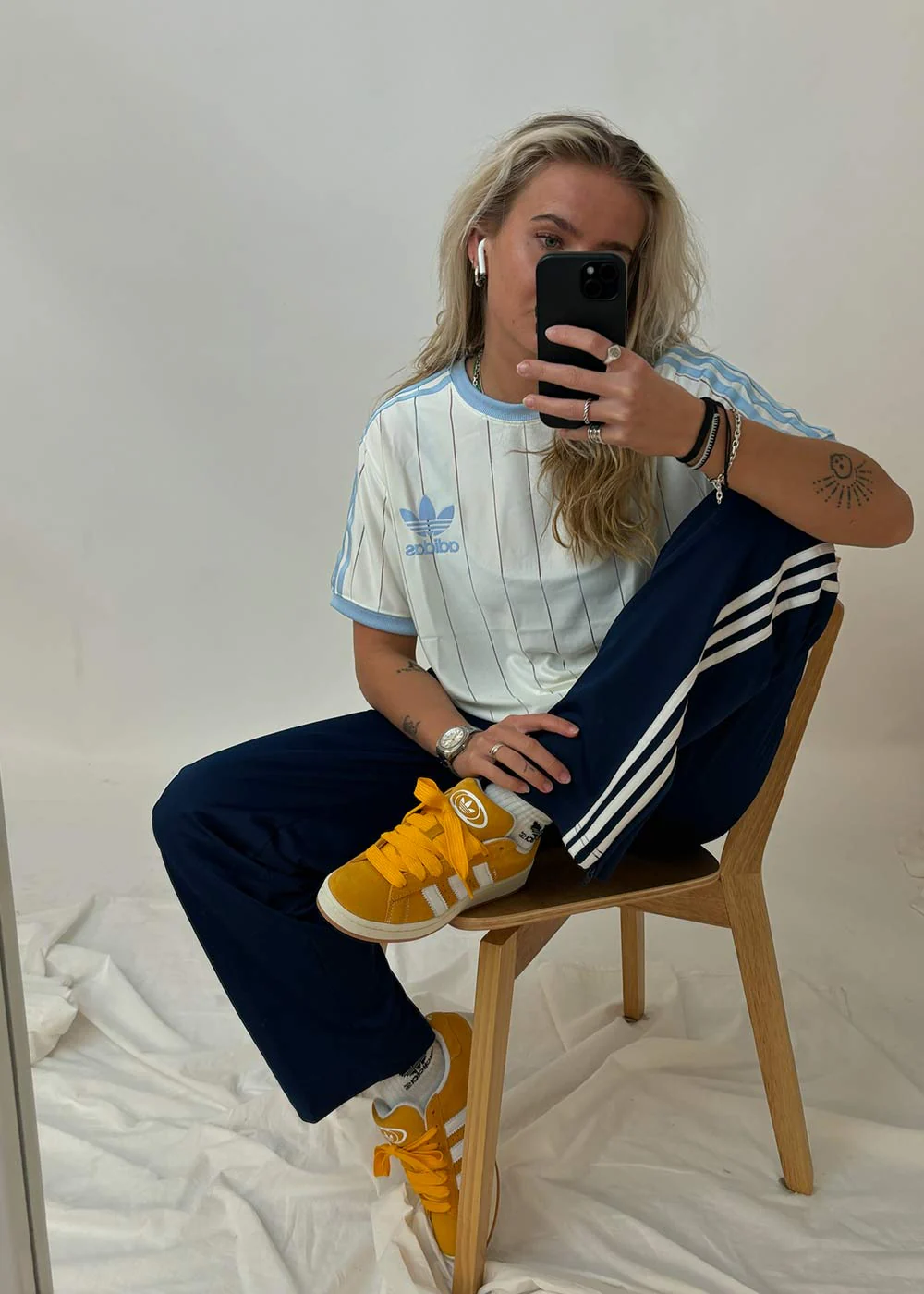 3 STRIPE TEE - Off White - Image 2
