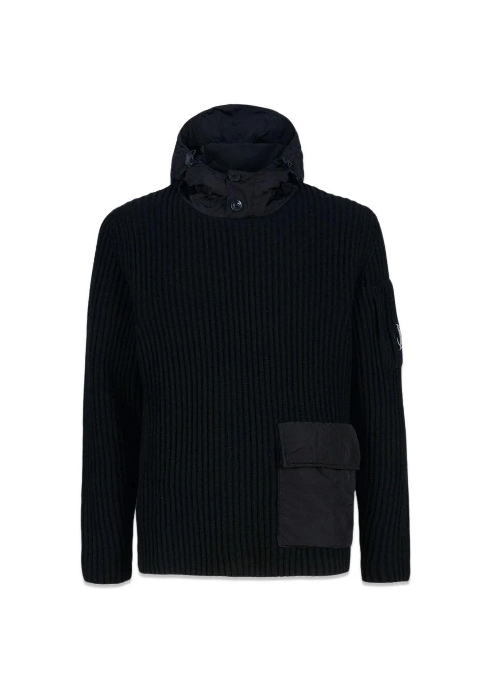 Knitwear Hooded Lambswool - Black