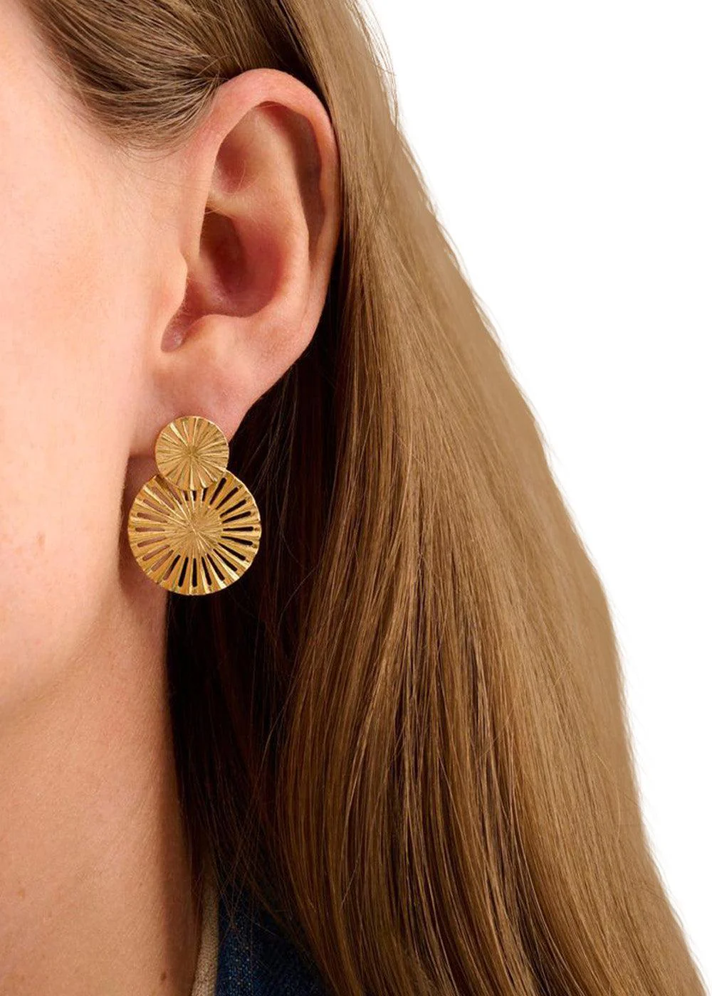 Starlight Earrings length 30 mm - Goldplated - Image 2