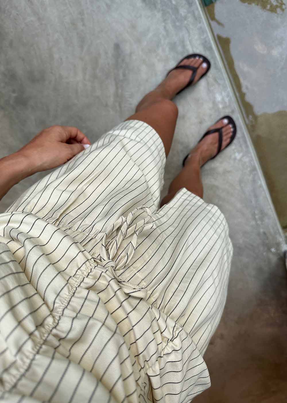 IsabelMD shorts - Summer Sand Pinstripe - Image 3