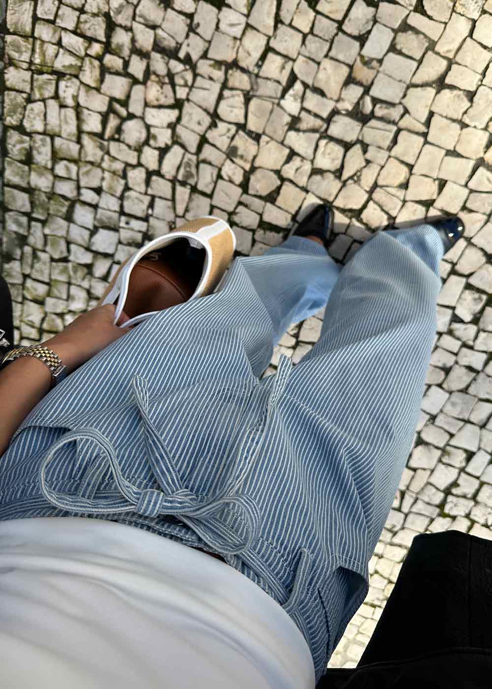 IsoldeMD pants - Soft Blue Stripe - Image 4