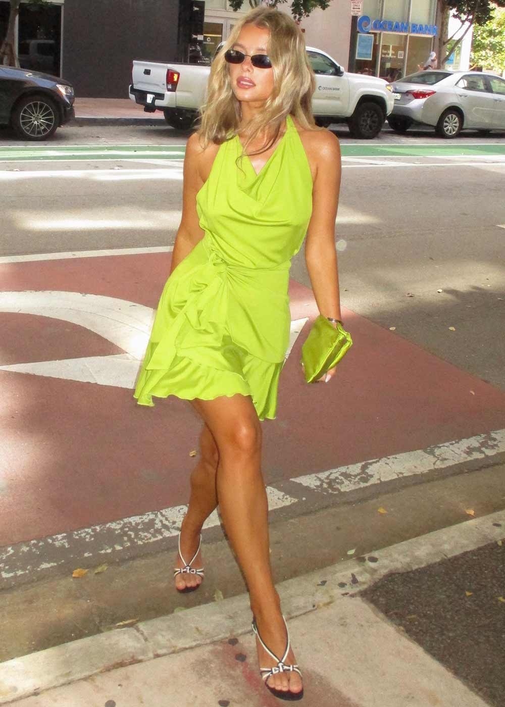 JosefineMD flowy dress - Golden Lime - Image 2
