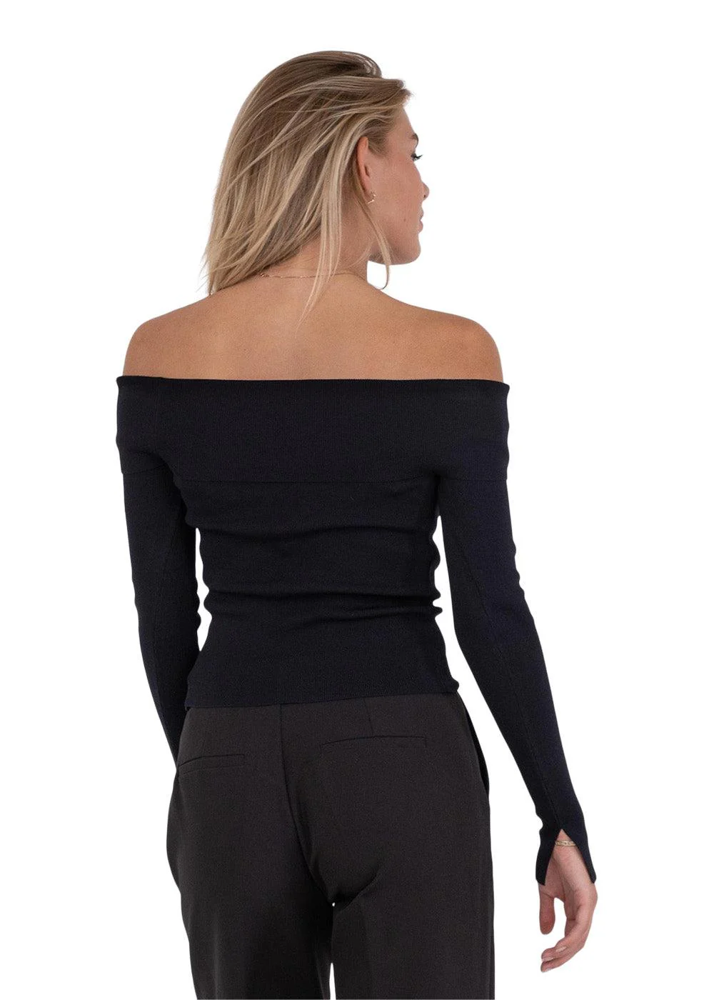 Jessy Knit Blouse - Black - Image 4