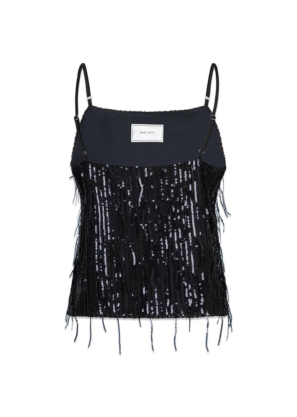 Reganna Sequins Top - Black - Image 3