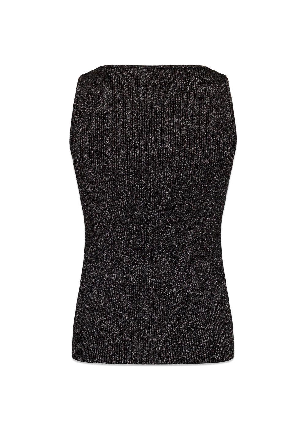 Talia Glitter Knit Top - Black - Image 4