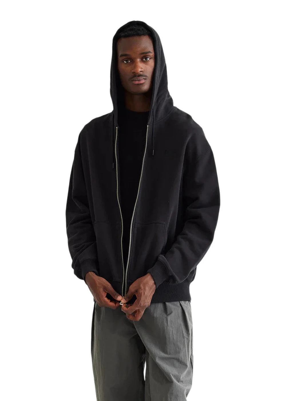 Pope Zip Hoodie - Black - Image 2