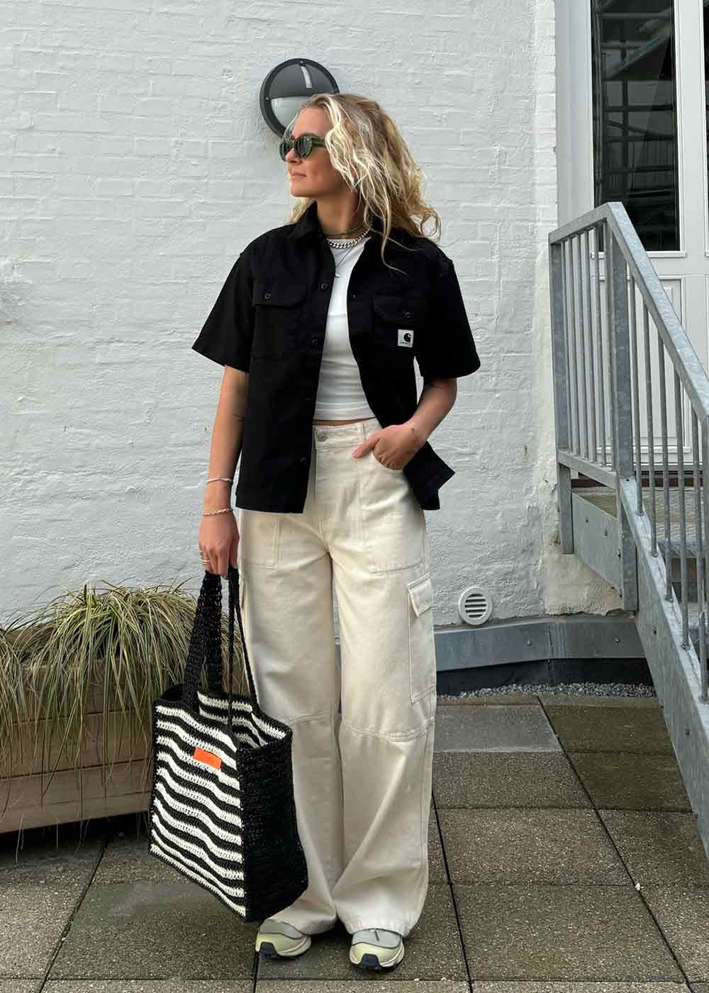 Wonder Cargo Jeans 0111 - Offwhite - Image 3