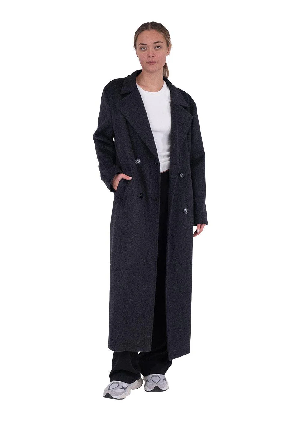 Williams Wool Coat - Dark Grey - Image 3