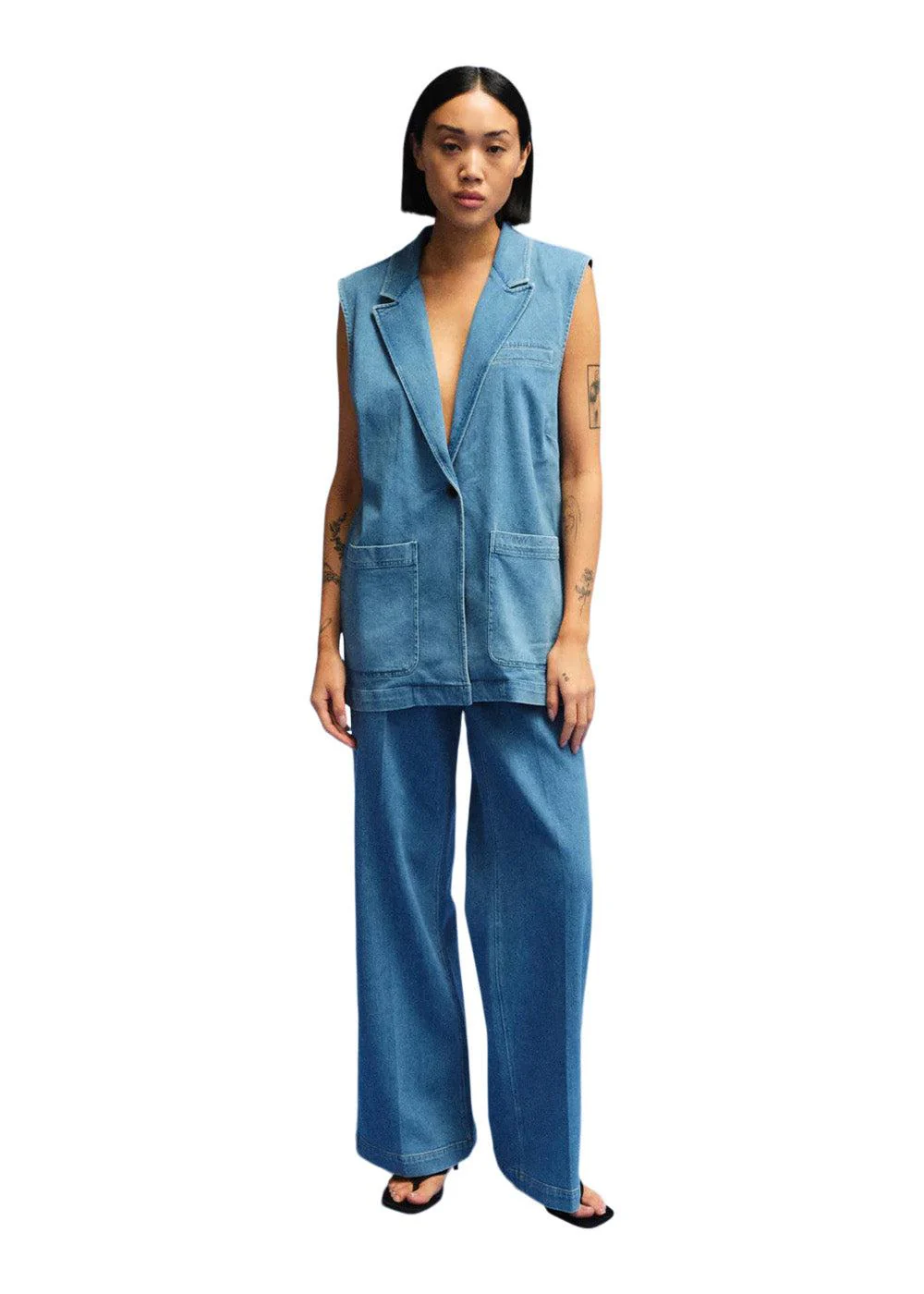 IVY-Augusta French Jeans Wash Garda - Denim Blue - Image 3
