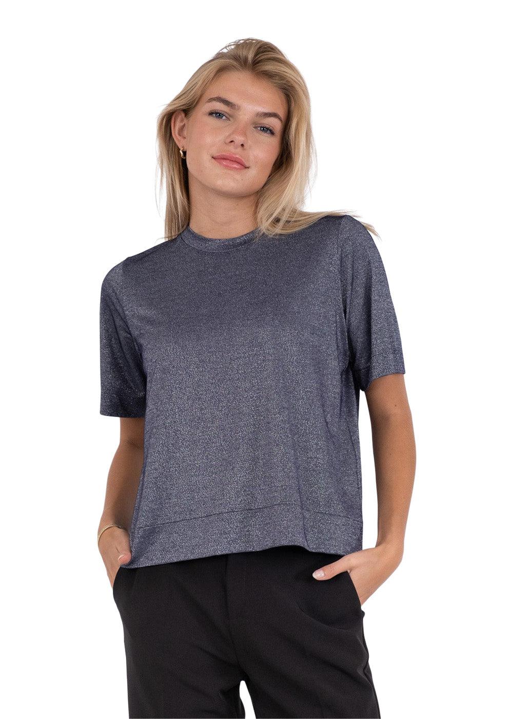 Zettner Glitter Tee - Navy - Image 5