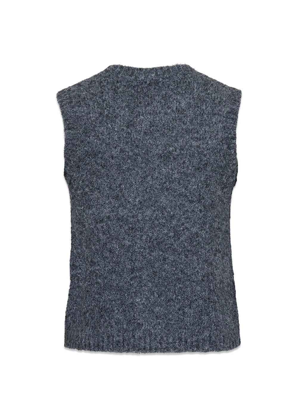 Franko Soft Knit Waistcoat - Antracit - Image 2