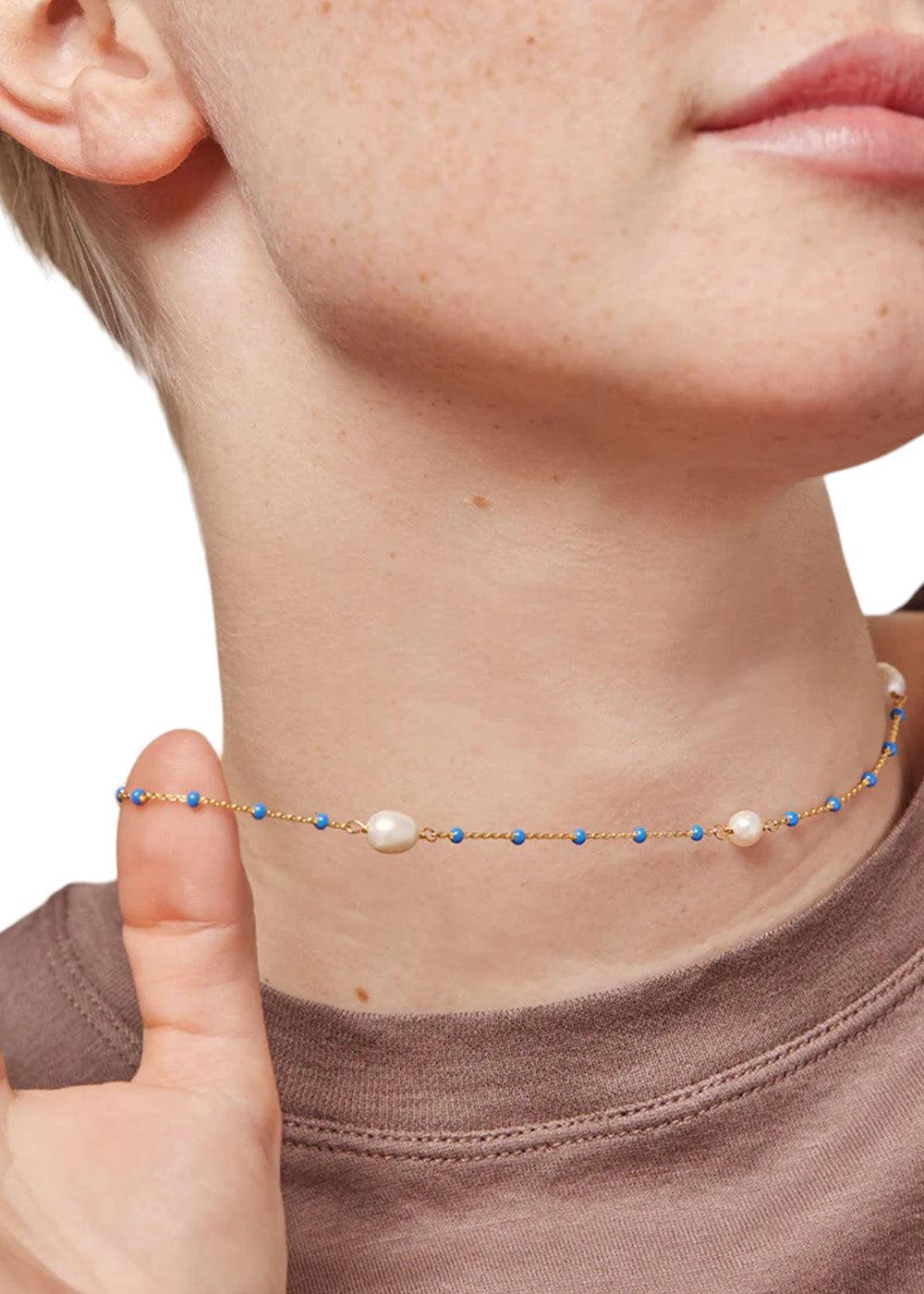 Necklace, Lola Perlita - Cornflower - Image 2