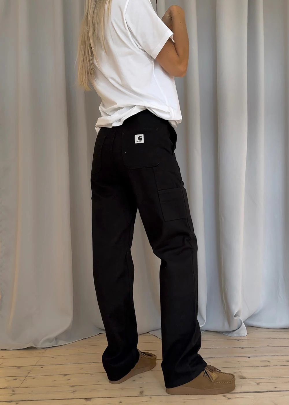 W Pierce Pant Straight - Black Garment Dyed - Image 3