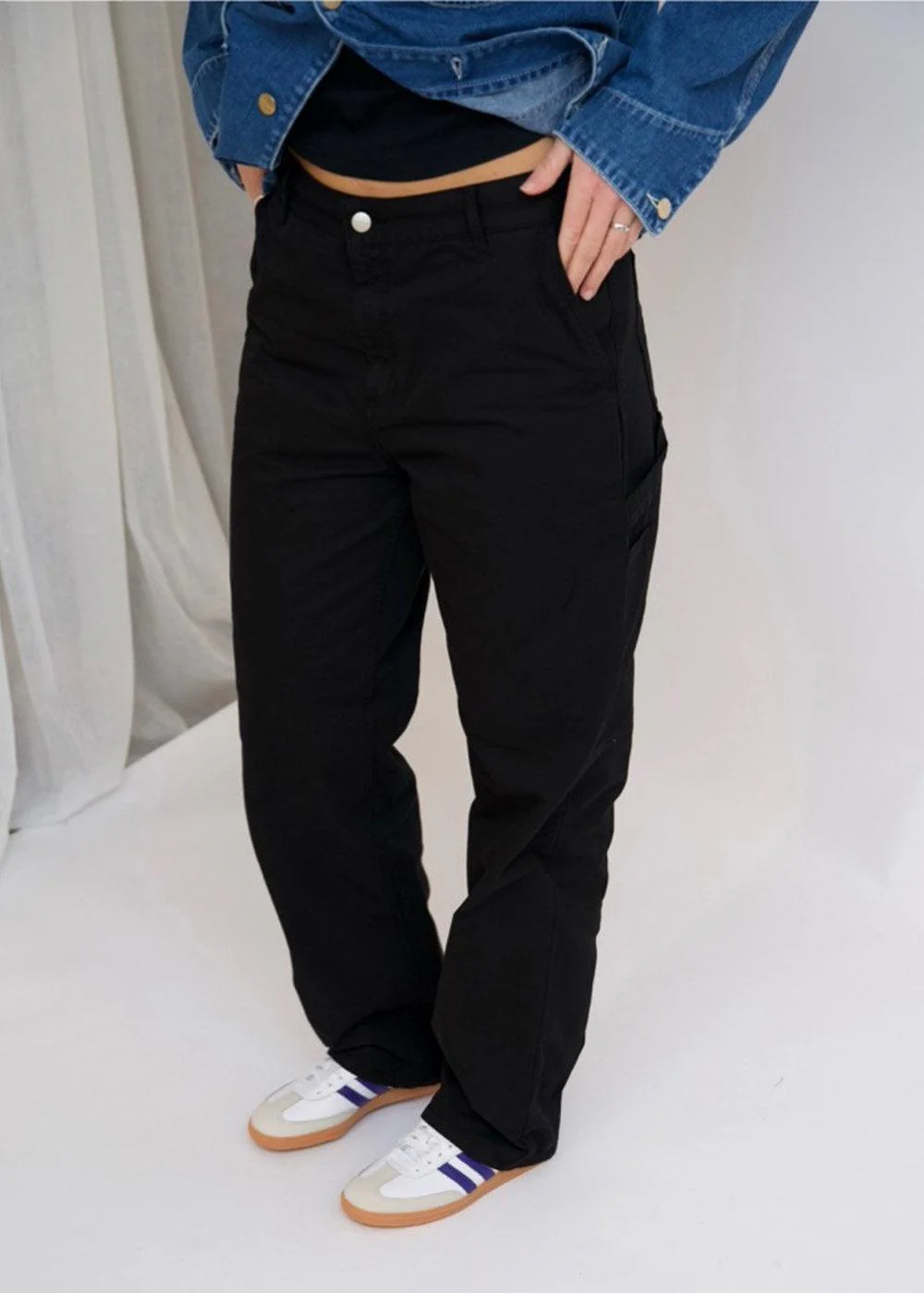 W Pierce Pant Straight - Black Garment Dyed - Image 4