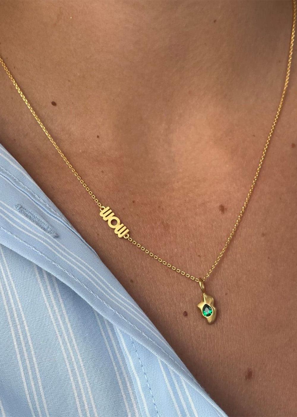 Wow Mom Necklace - Goldplated - Image 2
