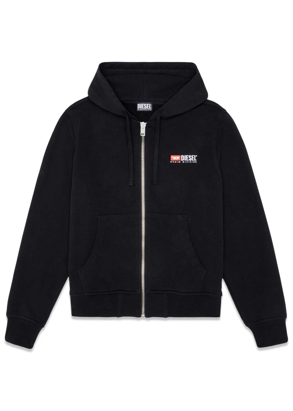 S-GINN-HOOD-ZIP-DIV SWEAT - Black Black Black