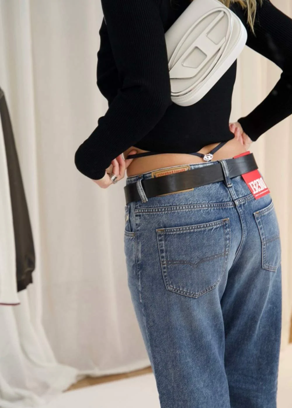 1996 D-SIRE L.30 TROUSERS - Light Blue - Image 3