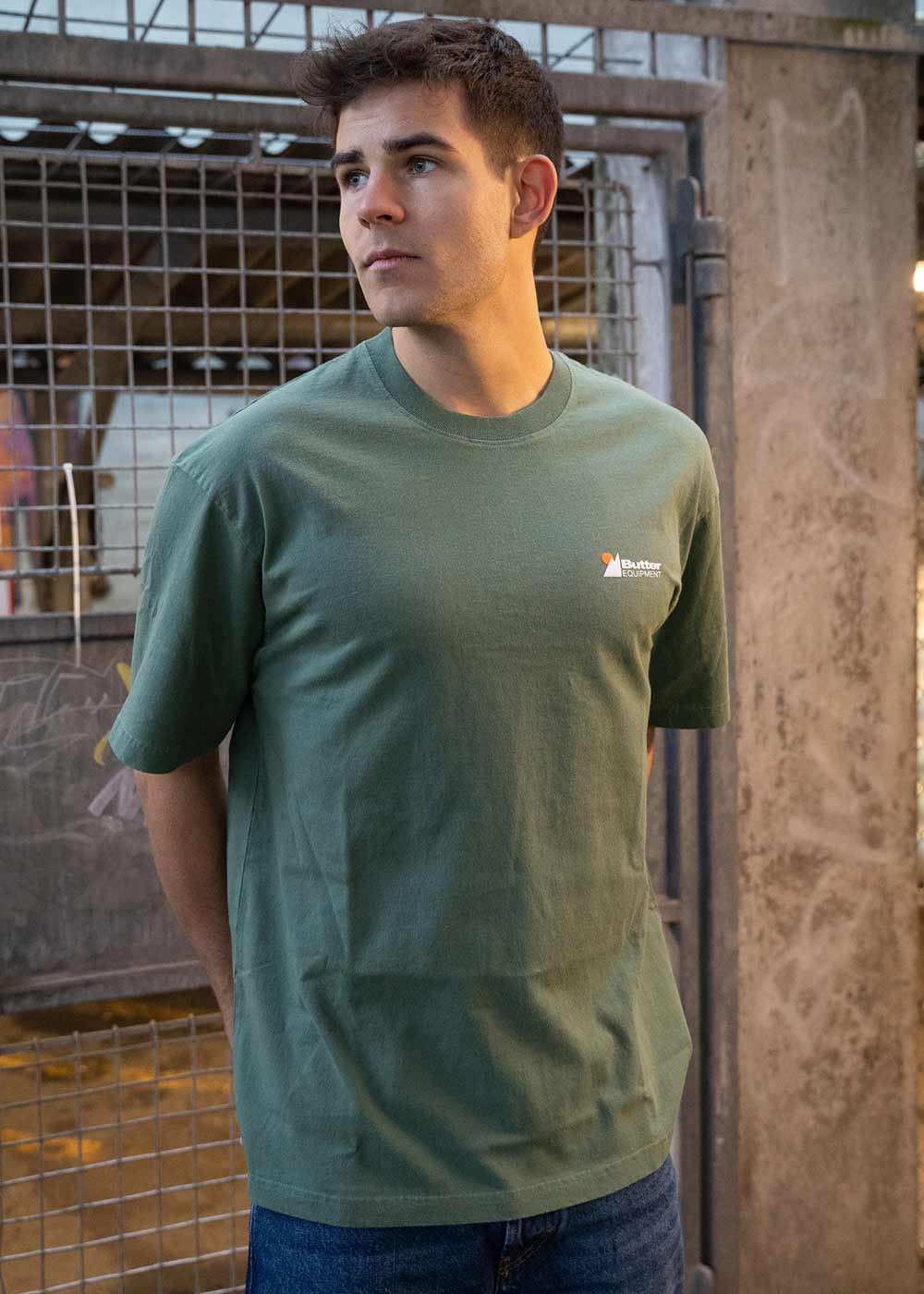 Equipment pigment dye tee - Washed Eucalyptus - Image 2