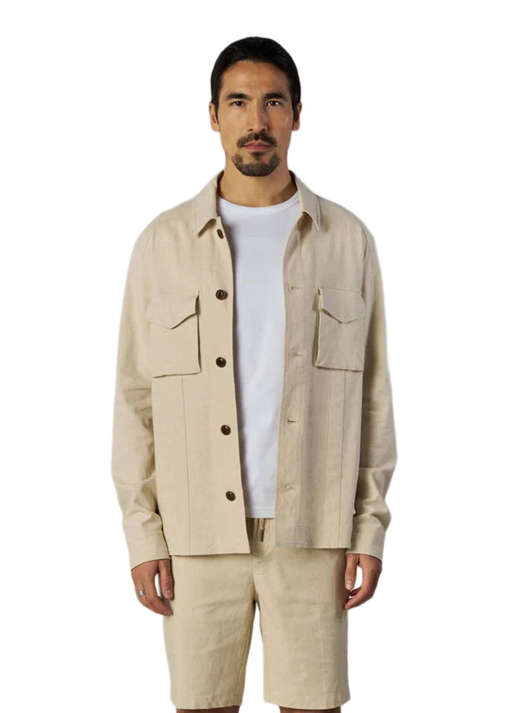 MMGMilo Plage Overshirt - Ecru Melange - Image 3
