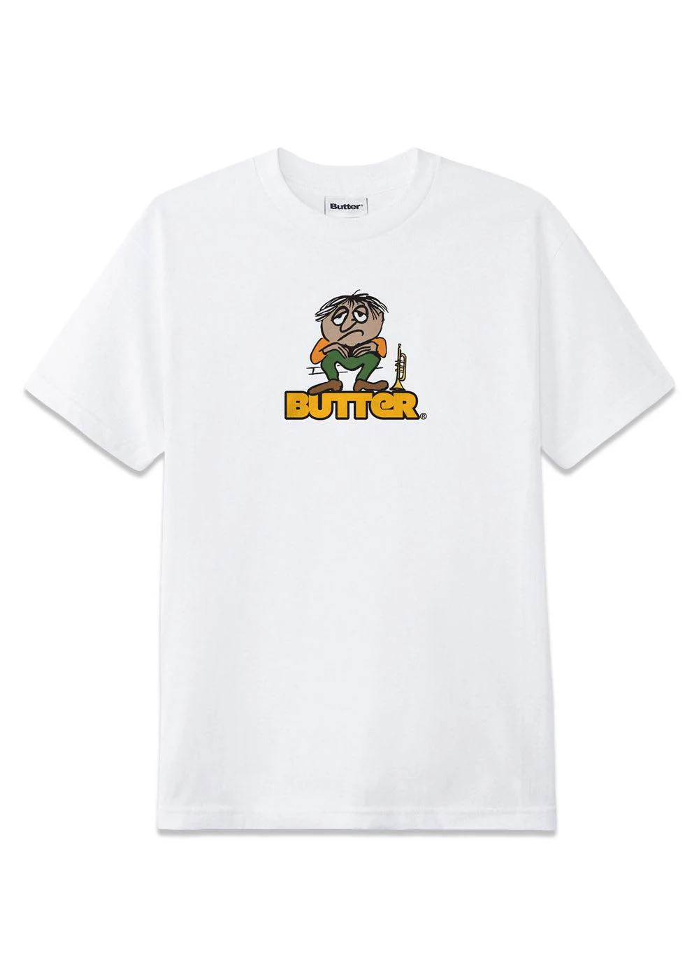 blues logo tee white - White
