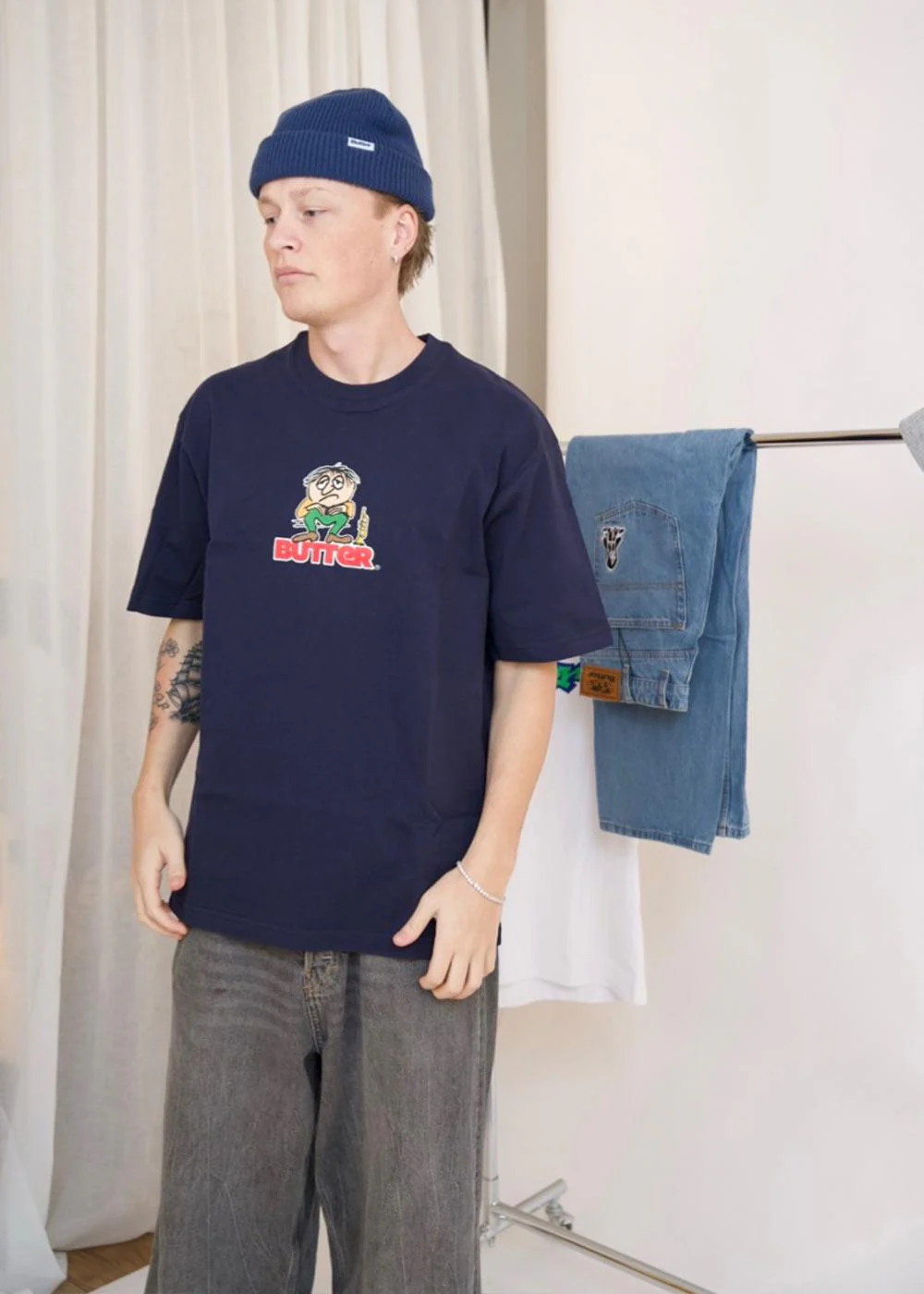 blues logo tee navy - Navy - Image 2