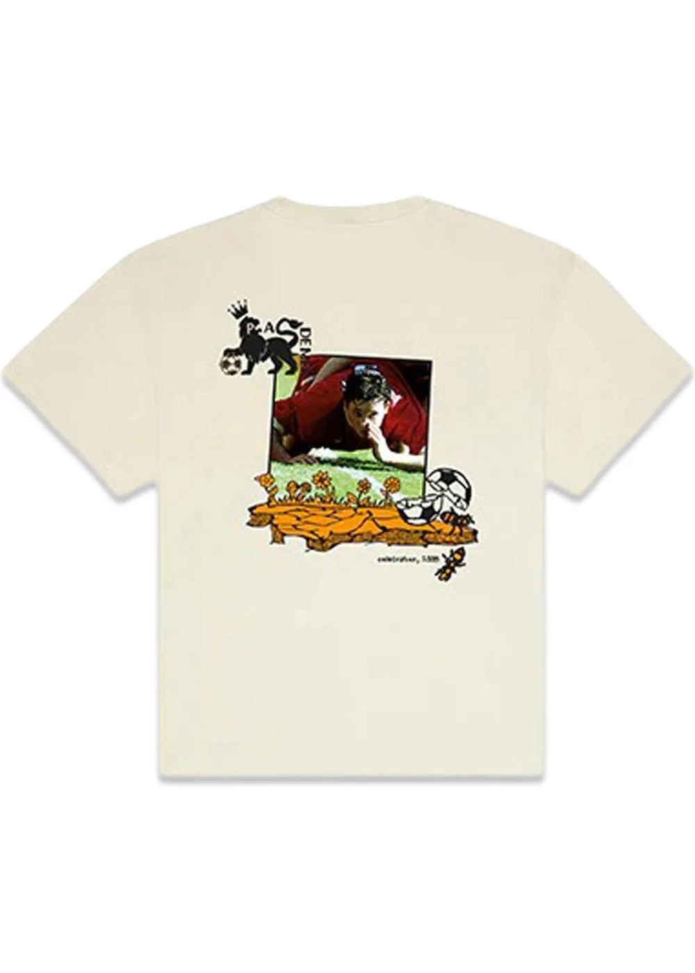 ROBBIE FLOWER TEE - Cream - Image 2