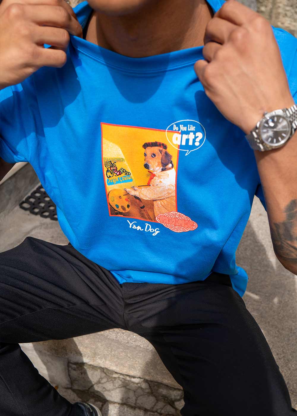 VAN DOG TEE - Royal Blue - Image 2