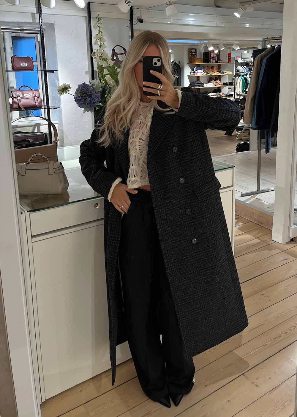 JuniperMD check coat - Dark Gray Check - Image 2