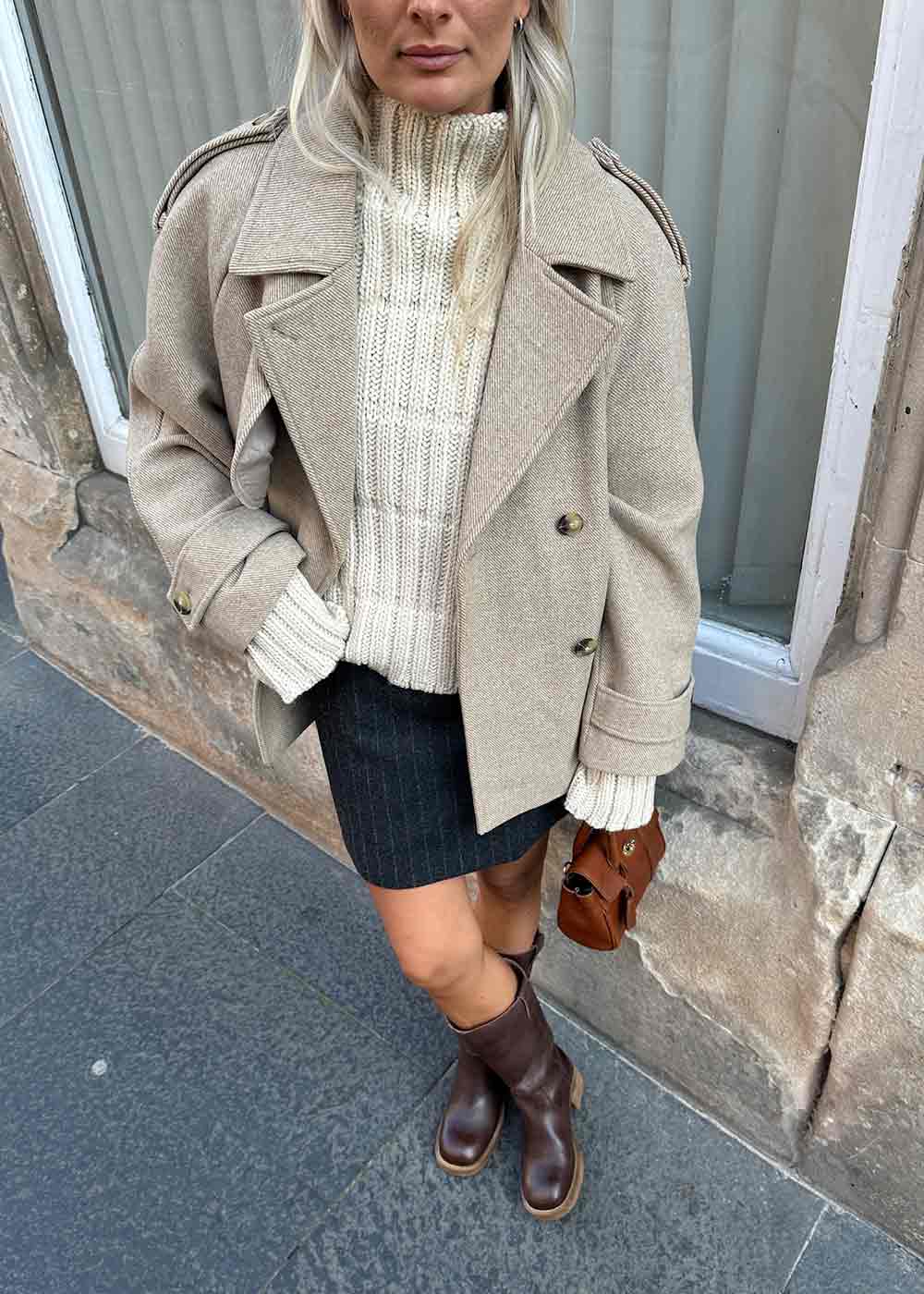 EsmundMD twill jacket - Beige Twill Melange - Image 2