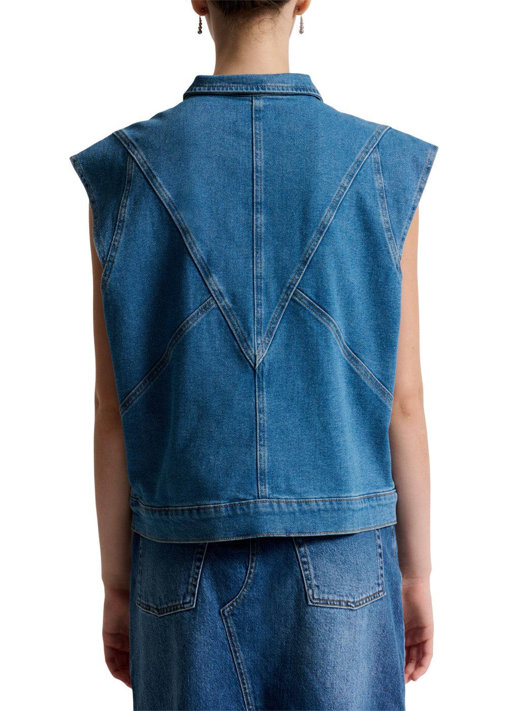 IVY-Lulu Vest Wash Vigo - Denim Blue - Image 4