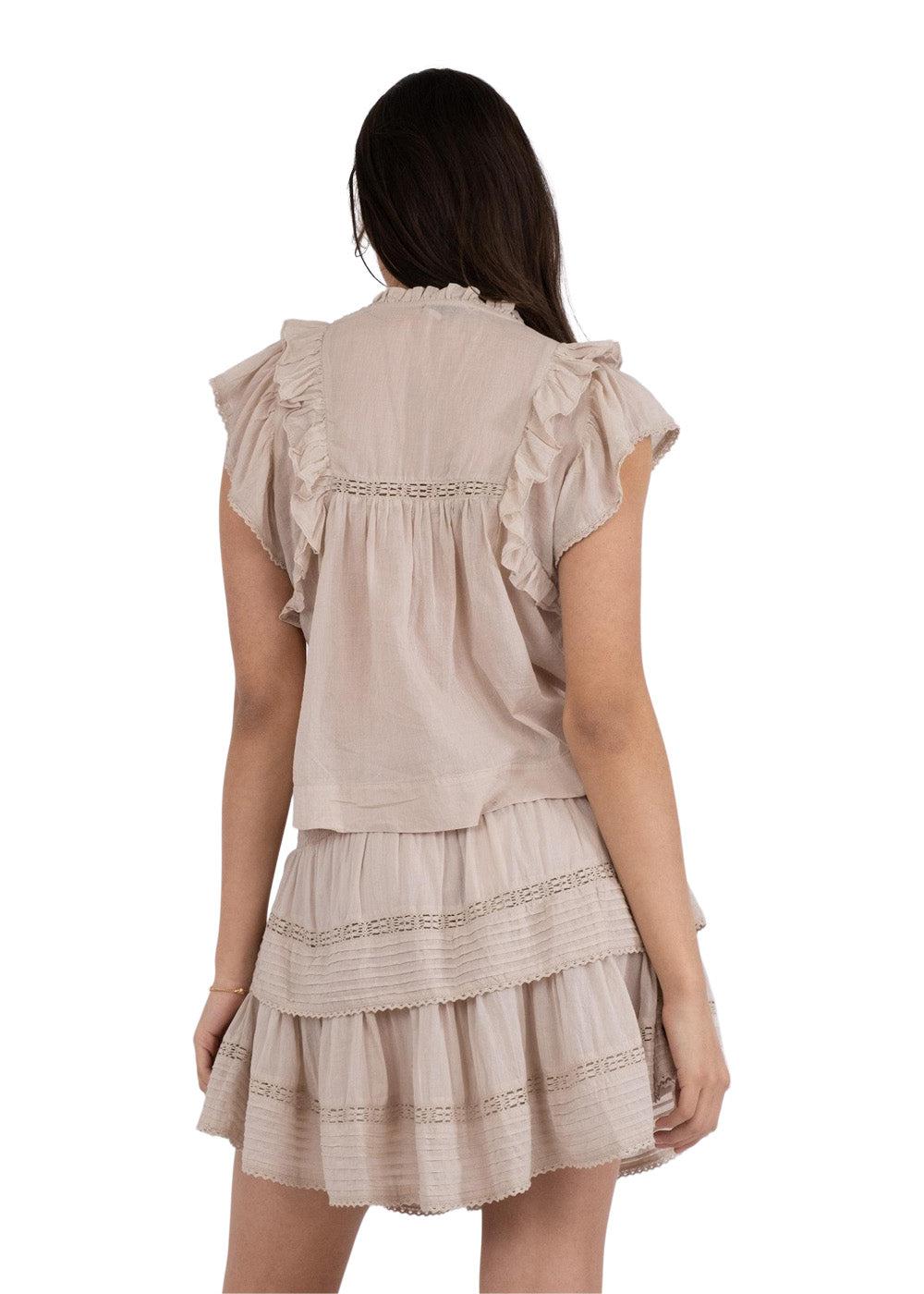 Jayla S Voile Top - Sand - Image 4