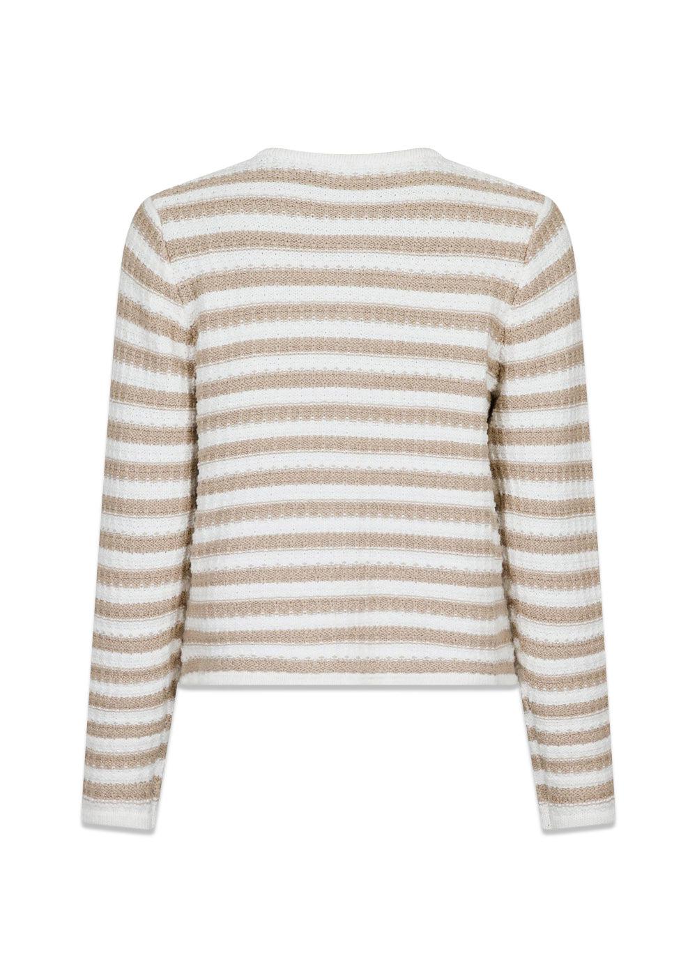 Limone Stripe Knit Jacket - Sand - Image 3
